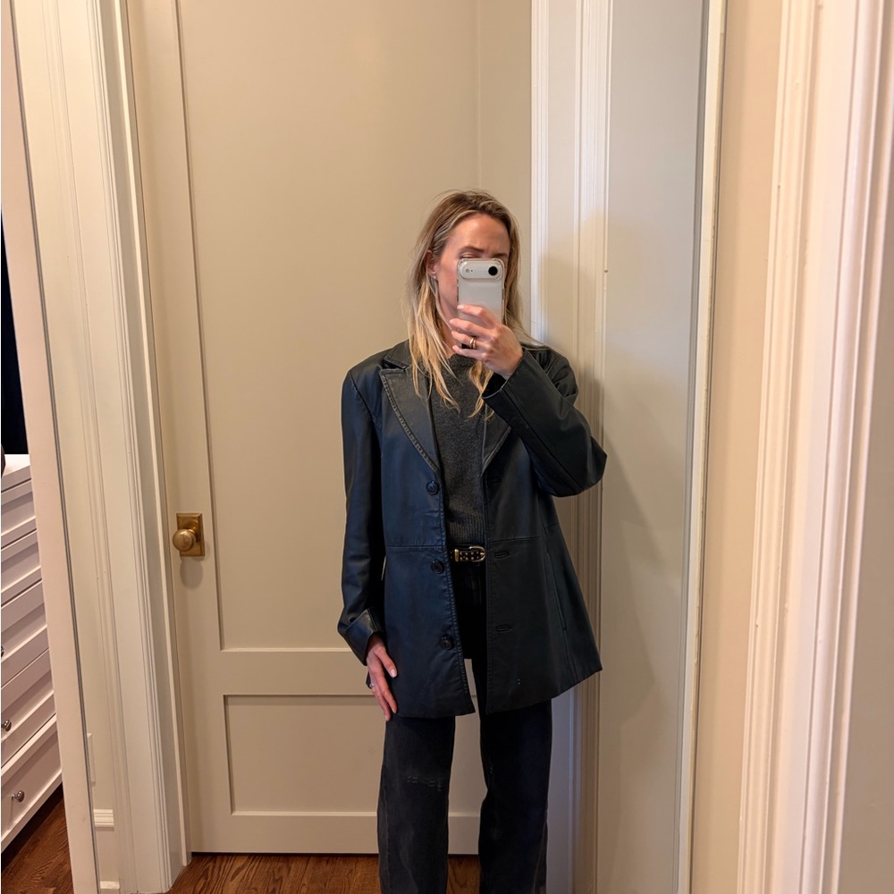 Vintage leather blazer